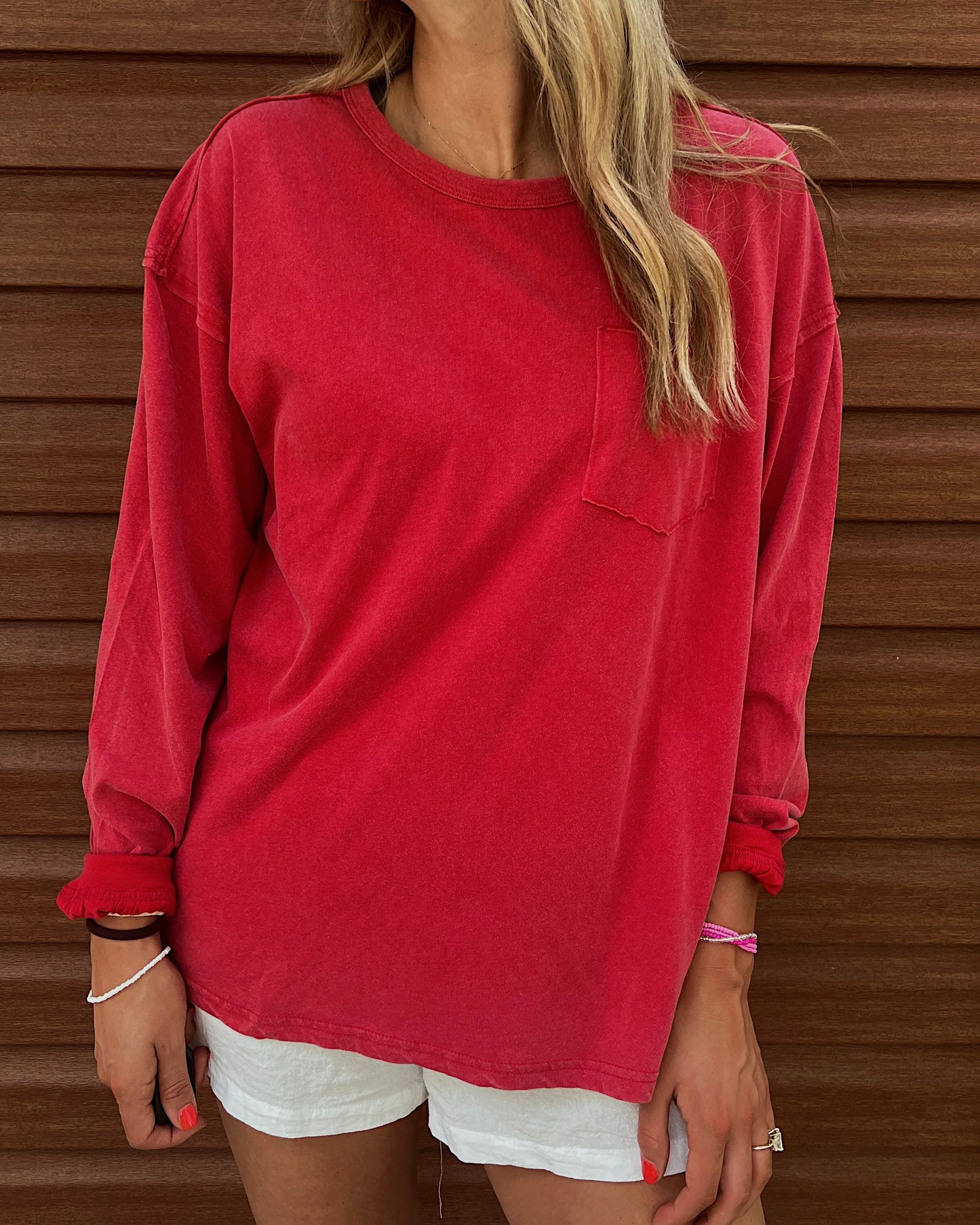STRAWBERRY SODA - Mineral Wash Long Sleeve