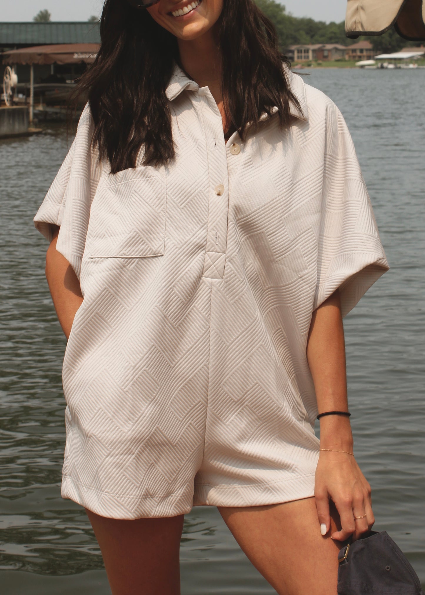 PTO APPROVED • Textured Oversized Romper