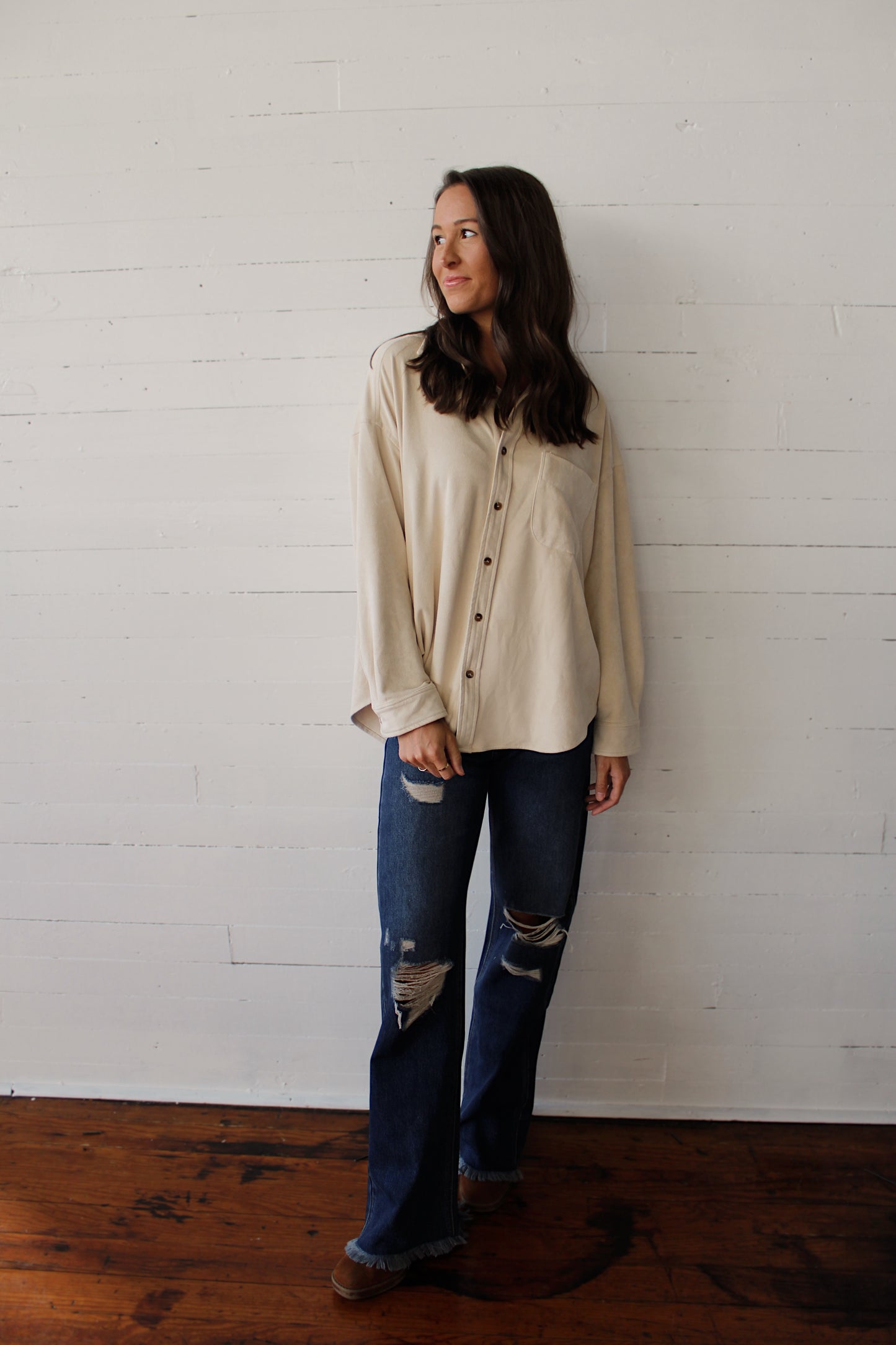 WESTERN CHARM - Suede Button Up