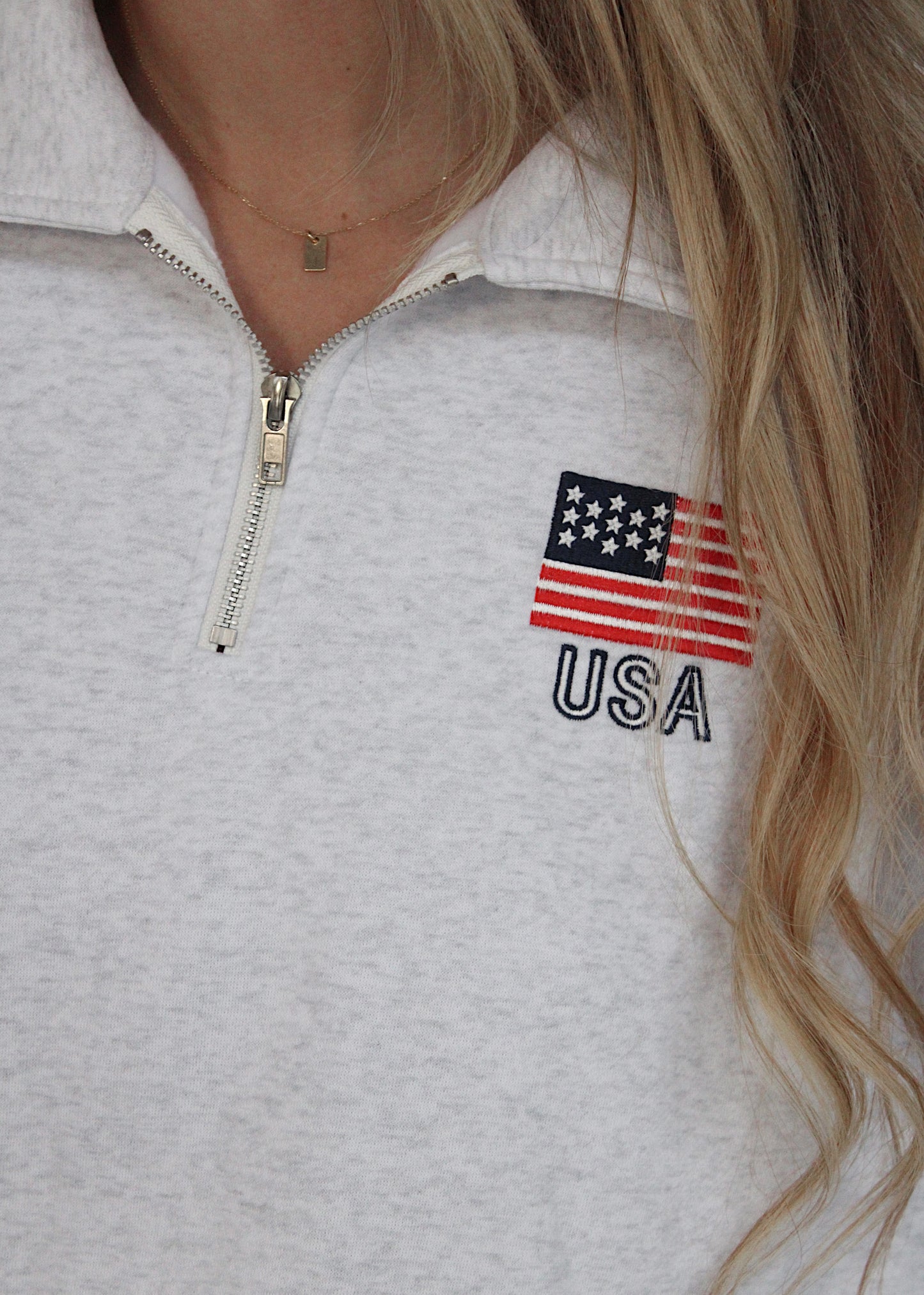 TEAM USA - Gray Quarter-Zip