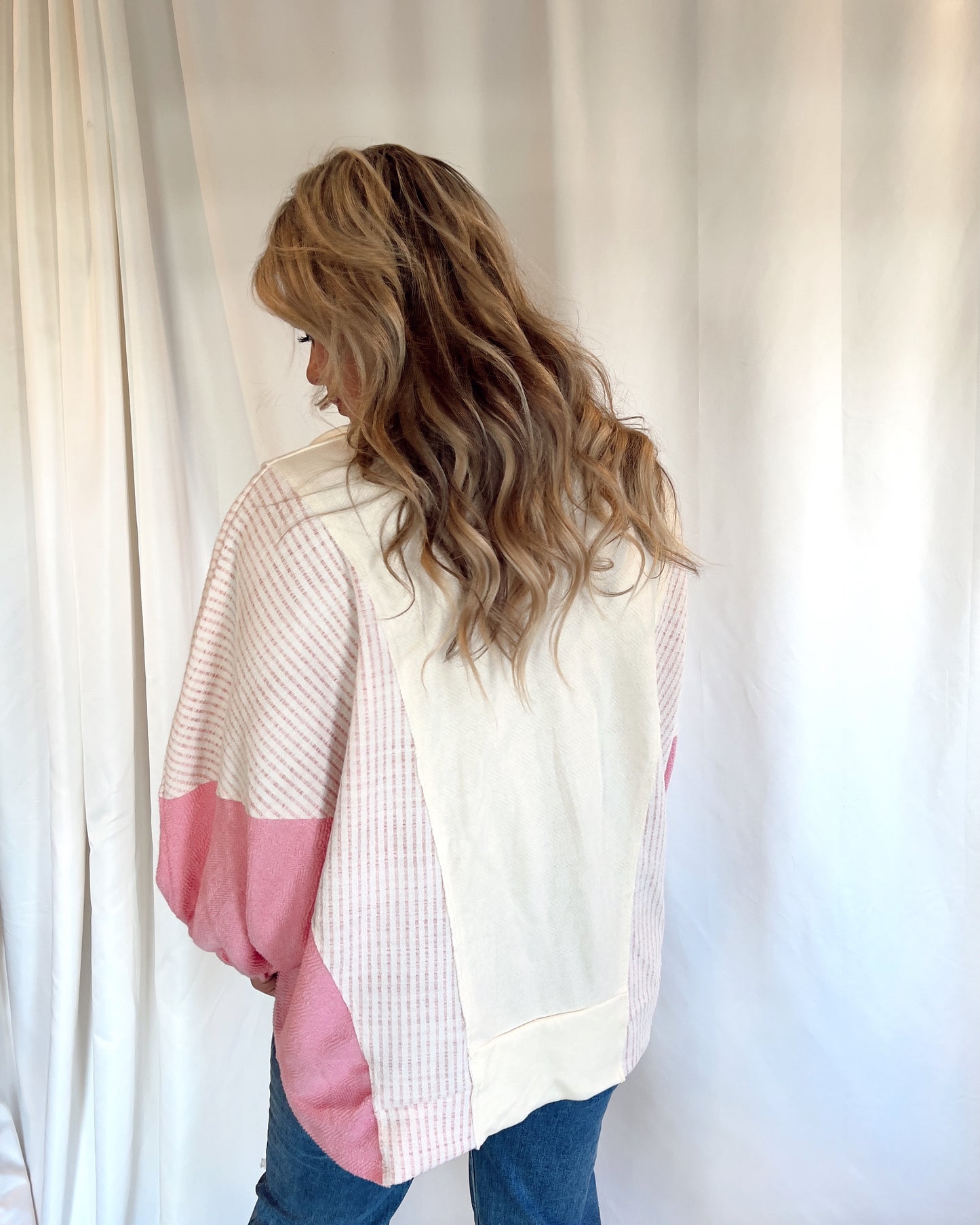 The Pink Drink - BUCKETLIST Oversized Contrast Pullover