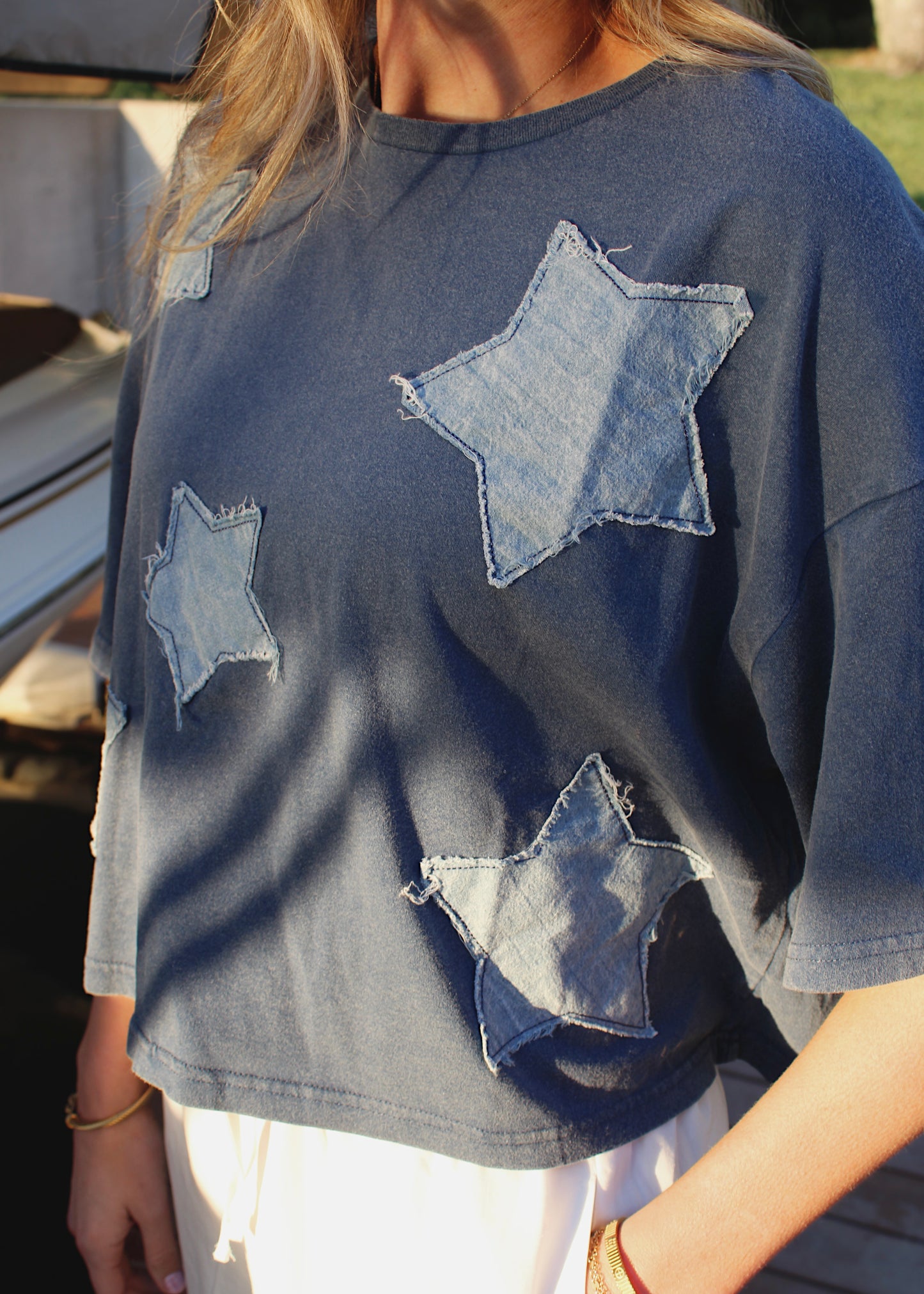 AFTER HOURS - Navy Star Patch Tee
