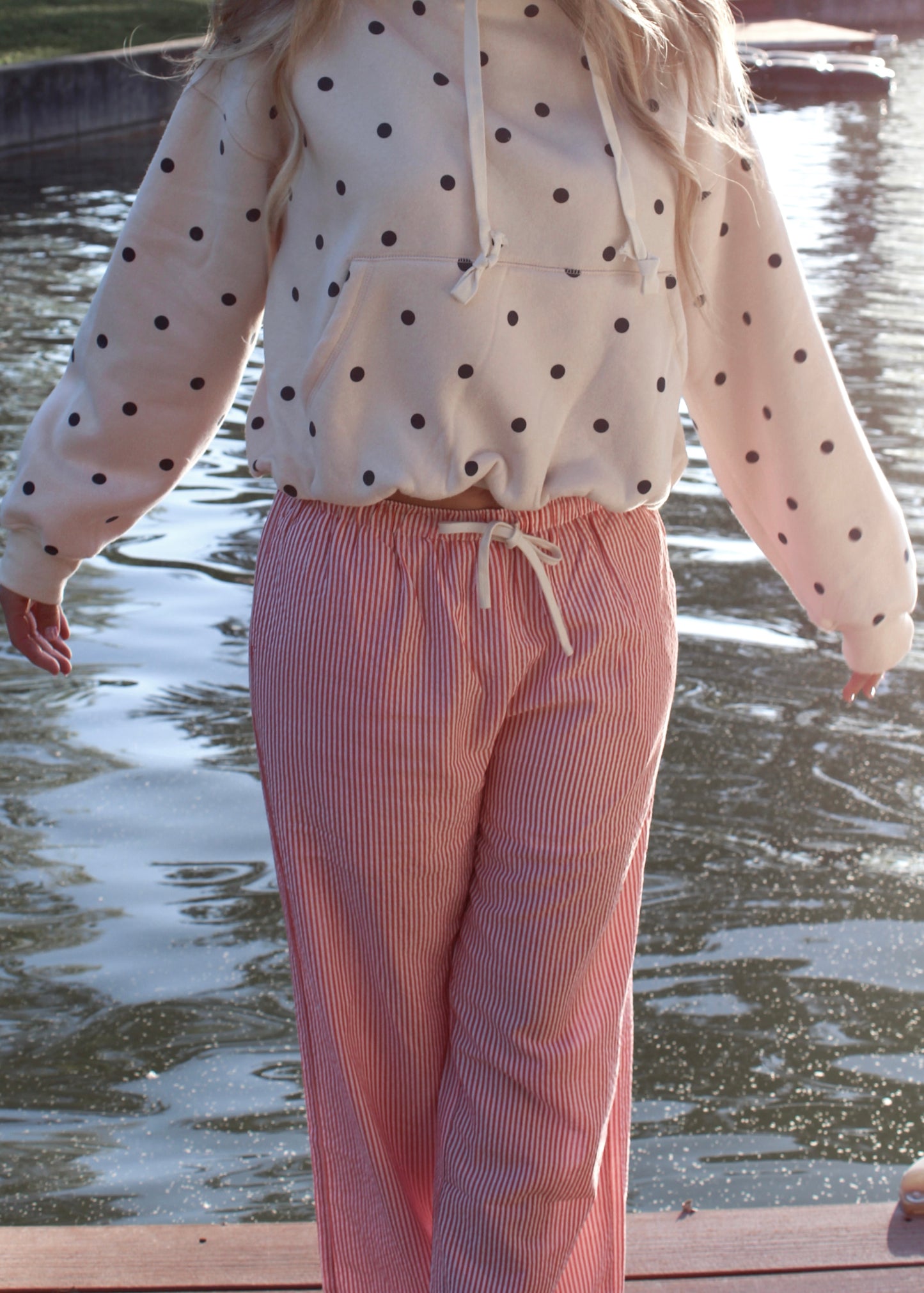 LOBSTER ROLL - Red Stripe Boxer Pants