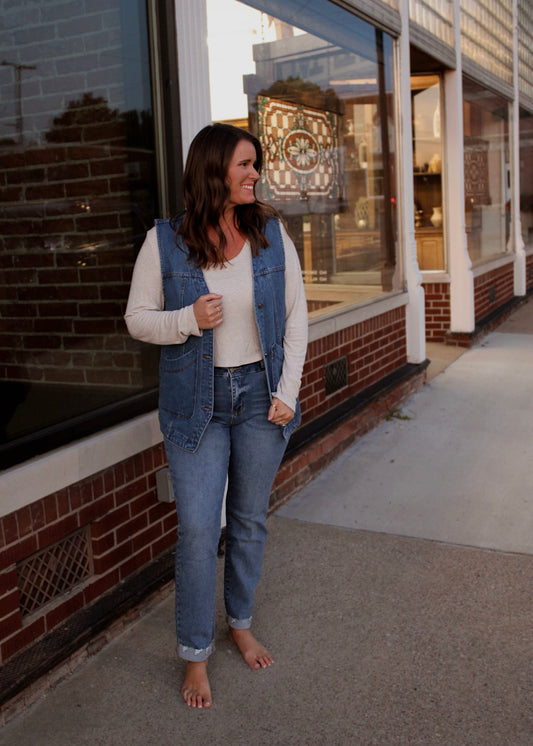 HARVEST SEASON - Denim Vest
