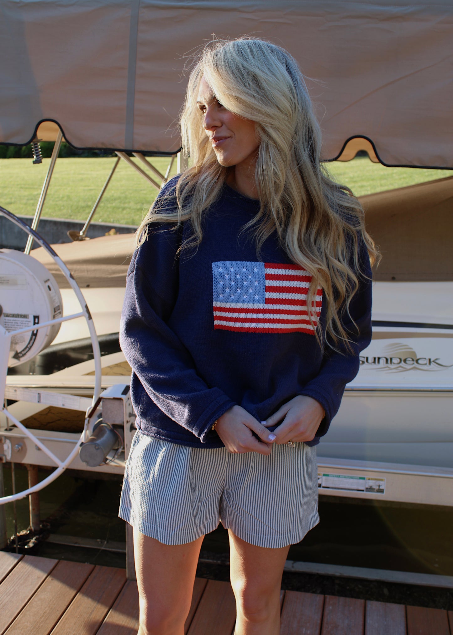 ON THE COAST - Navy USA Knit