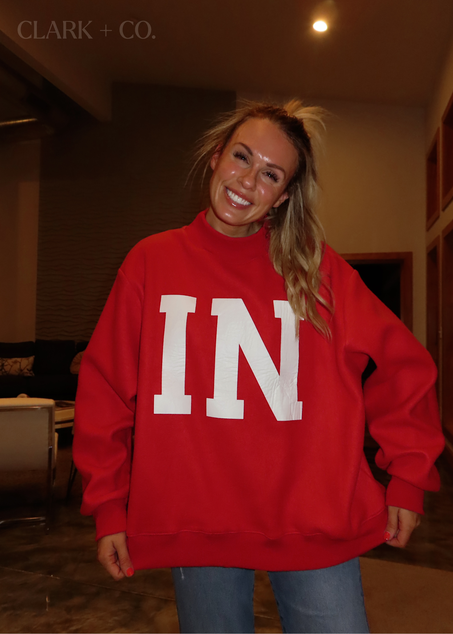 INDIANA Reversible Mockneck - Crimson