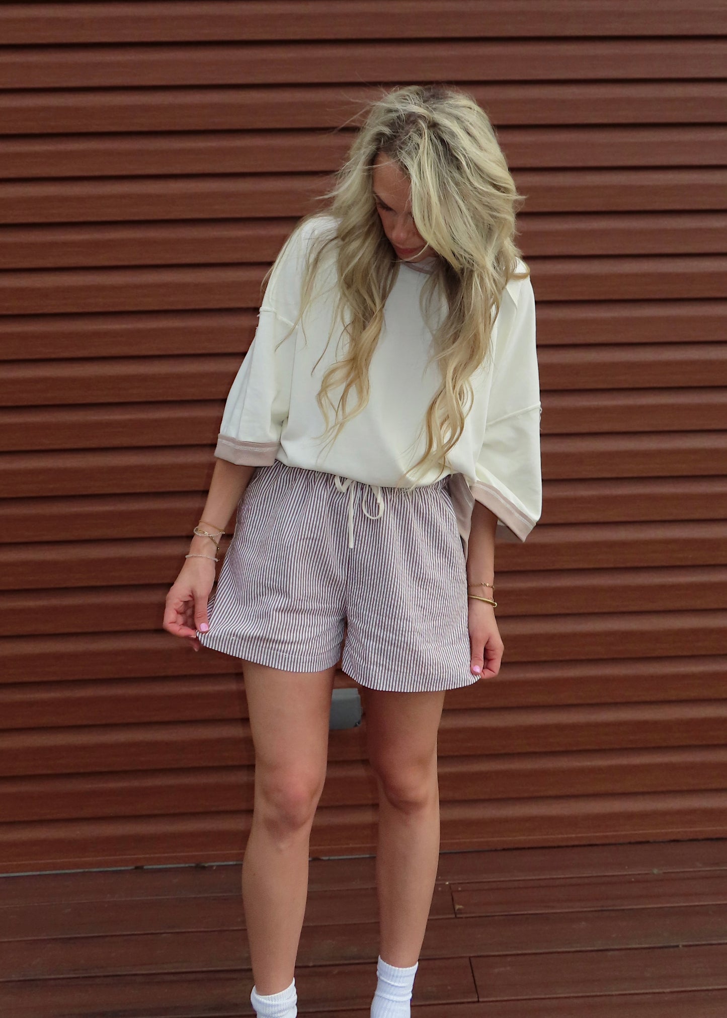 COFFEE RUN - Striped Boxer Shorts