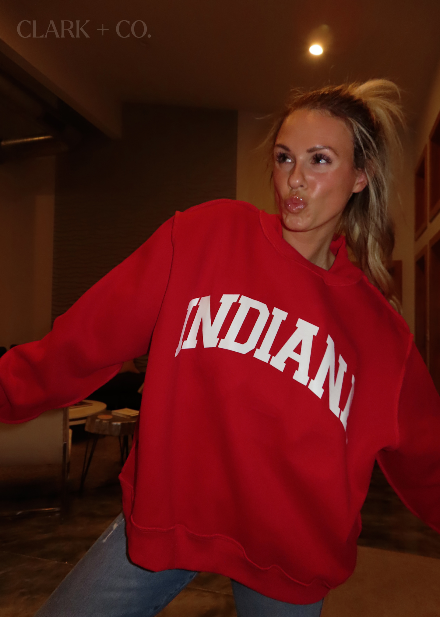 INDIANA Reversible Mockneck - Crimson