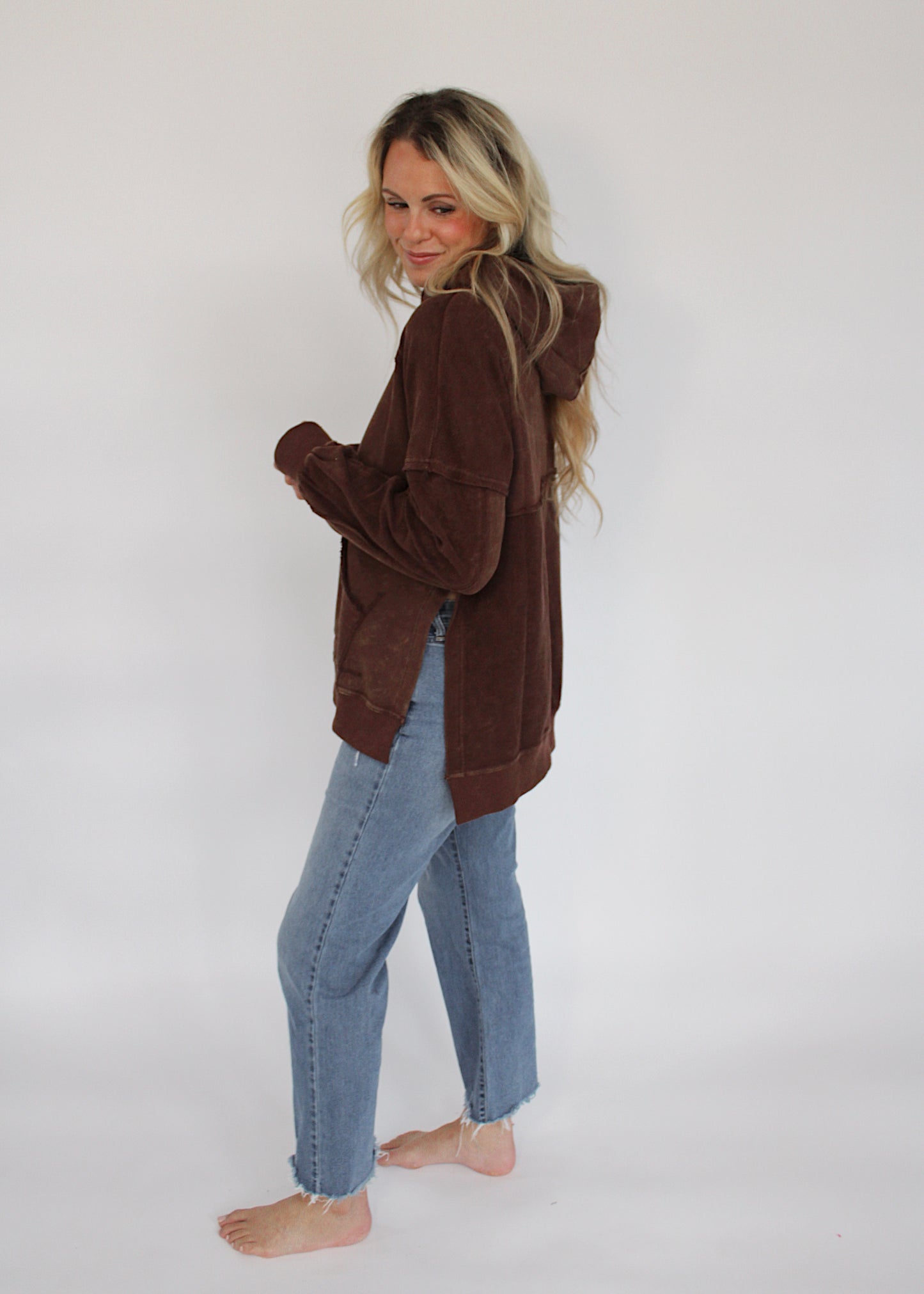 BROWNIE BATTER - Side Slit Hoodie