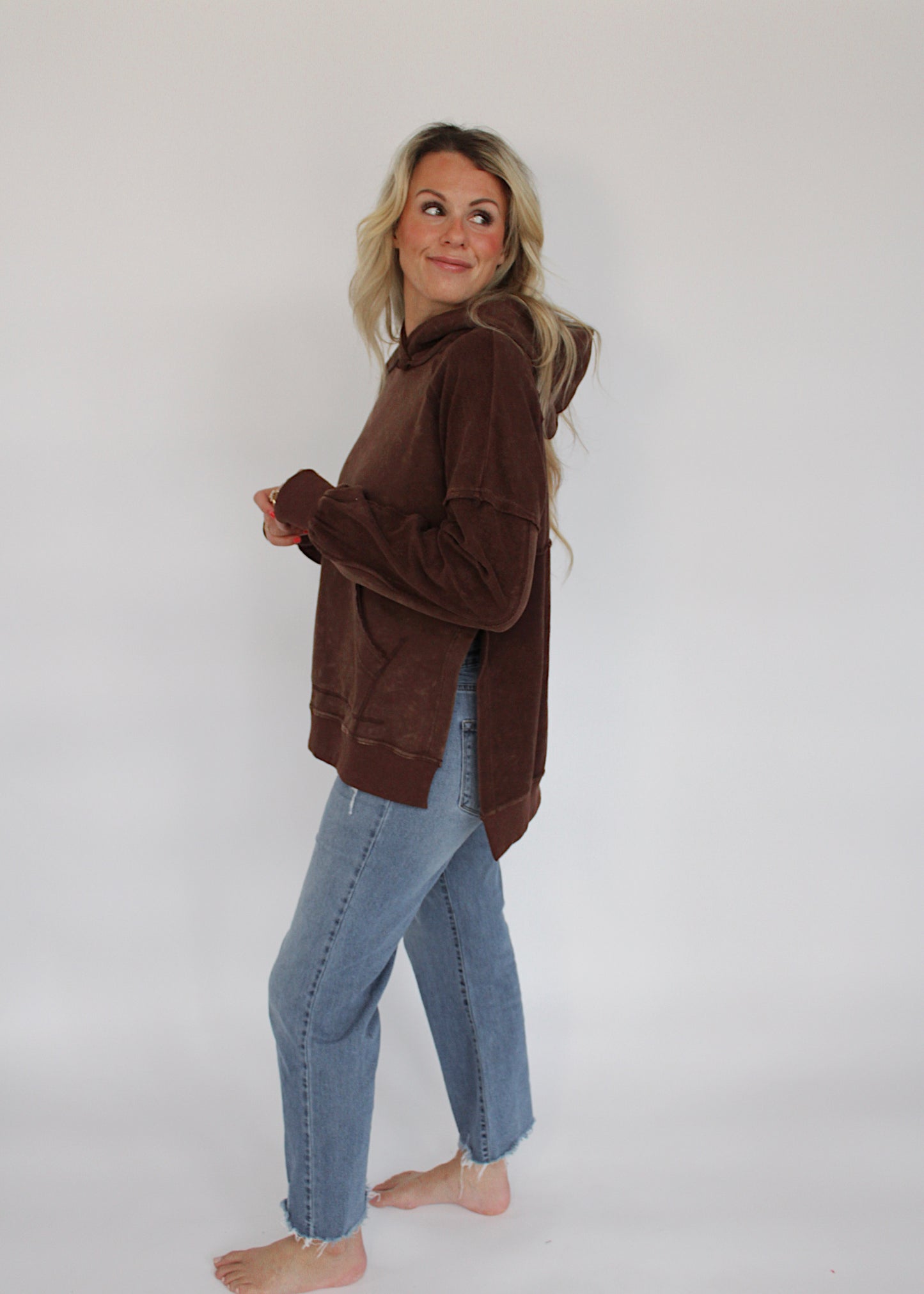 BROWNIE BATTER - Side Slit Hoodie