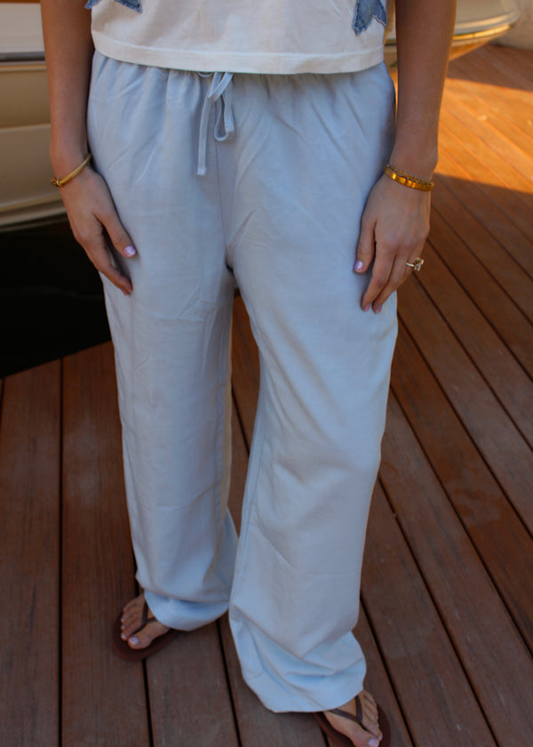 BLUE HORIZON - Light Blue Linen Pants