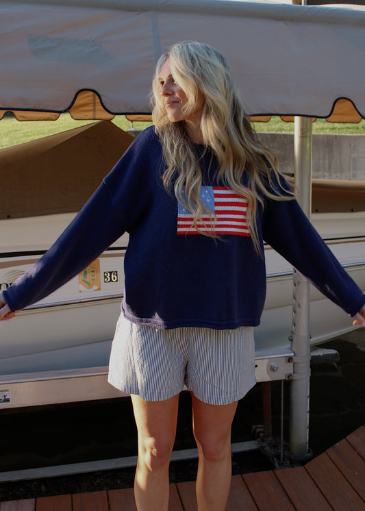 ON THE COAST - Navy USA Knit