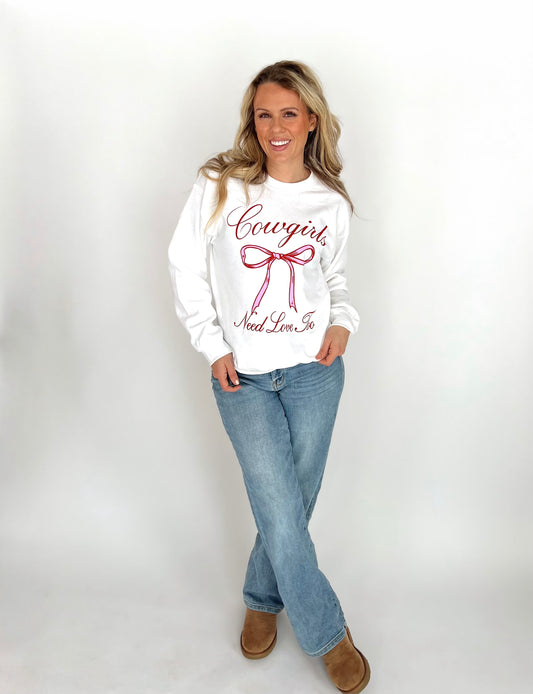 Cowgirls Need Love Too - Pullover Sweatshirt