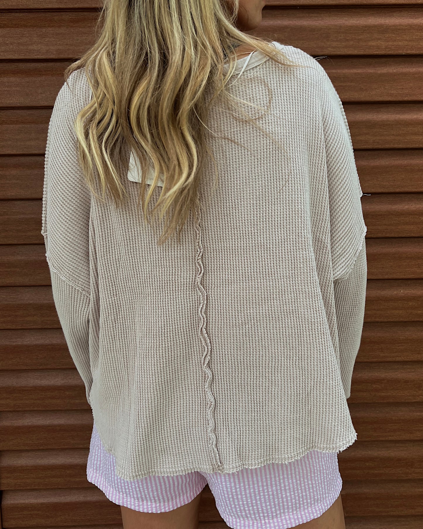TOFFEE WAFFLES - Mineral Wash Waffle Knit