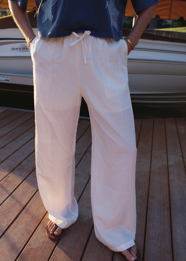 SANDBAR - White Linen Pants