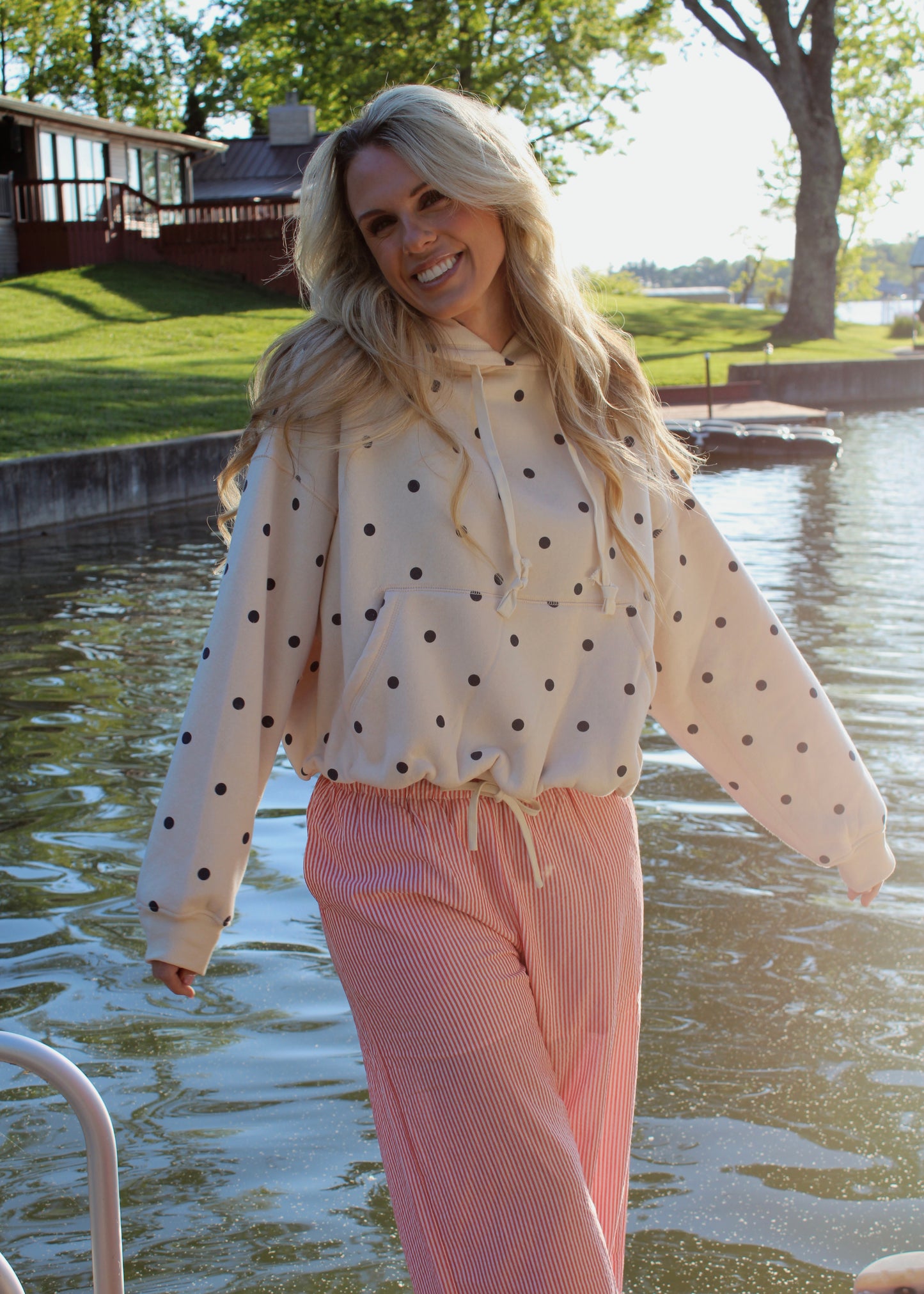 COASTAL COOL - Polka Dot Hoodie