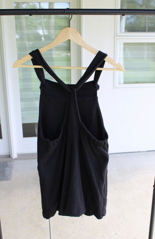 BUCKETLIST BLACK OVERALLS ROMPER
