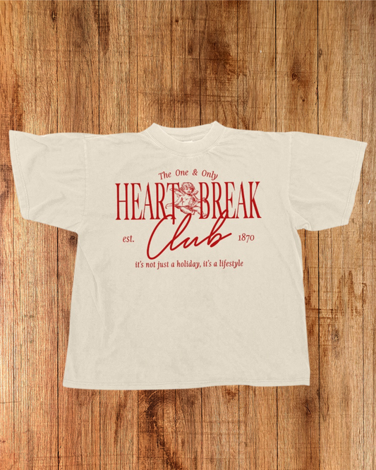 Heart Break Club Oversized Graphic Tee