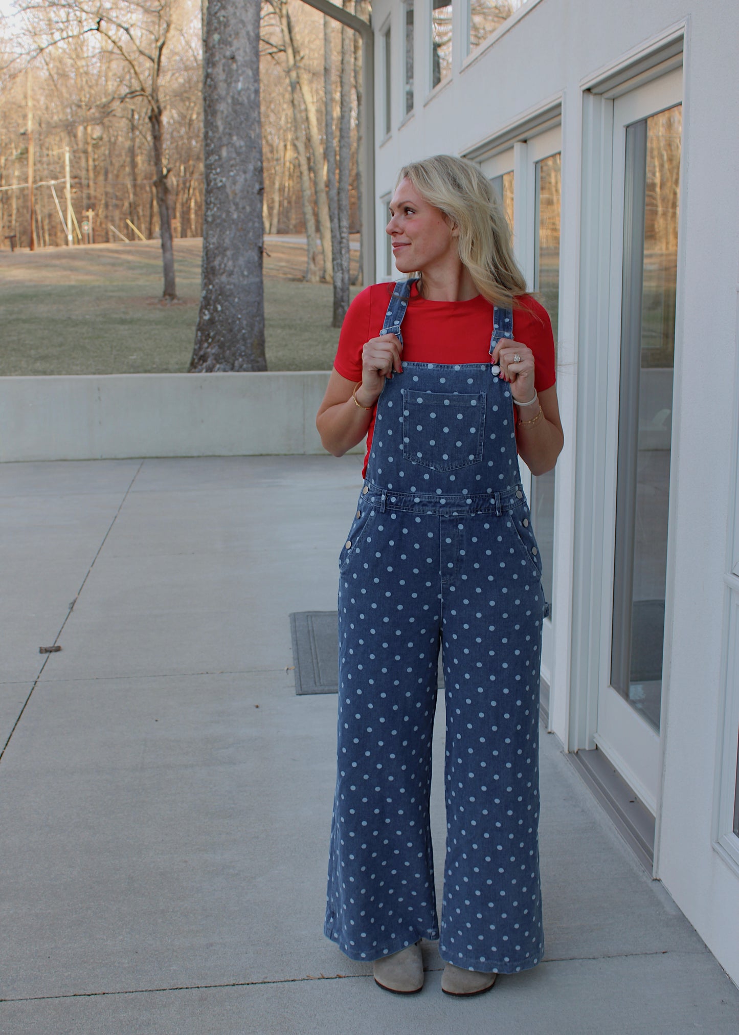 POLKA DOT - Denim Overalls