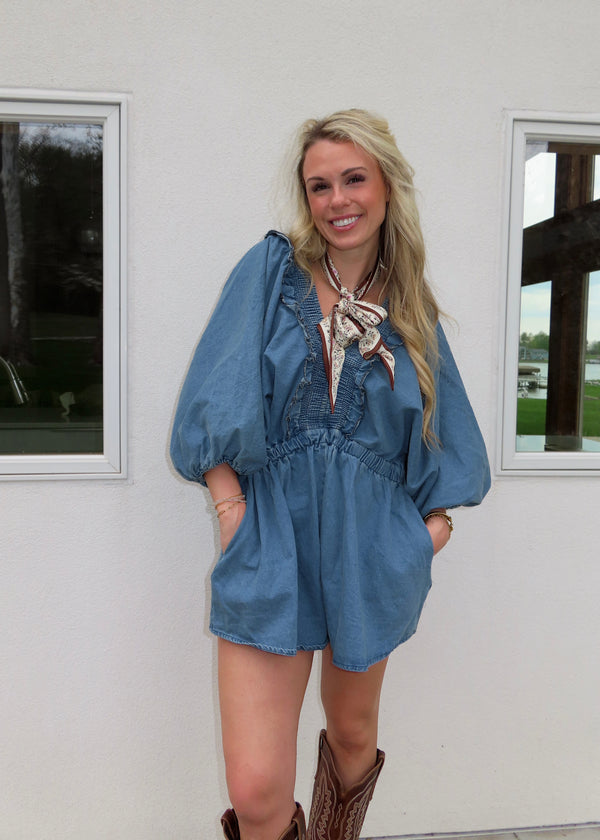 COASTAL COOL - Denim Romper