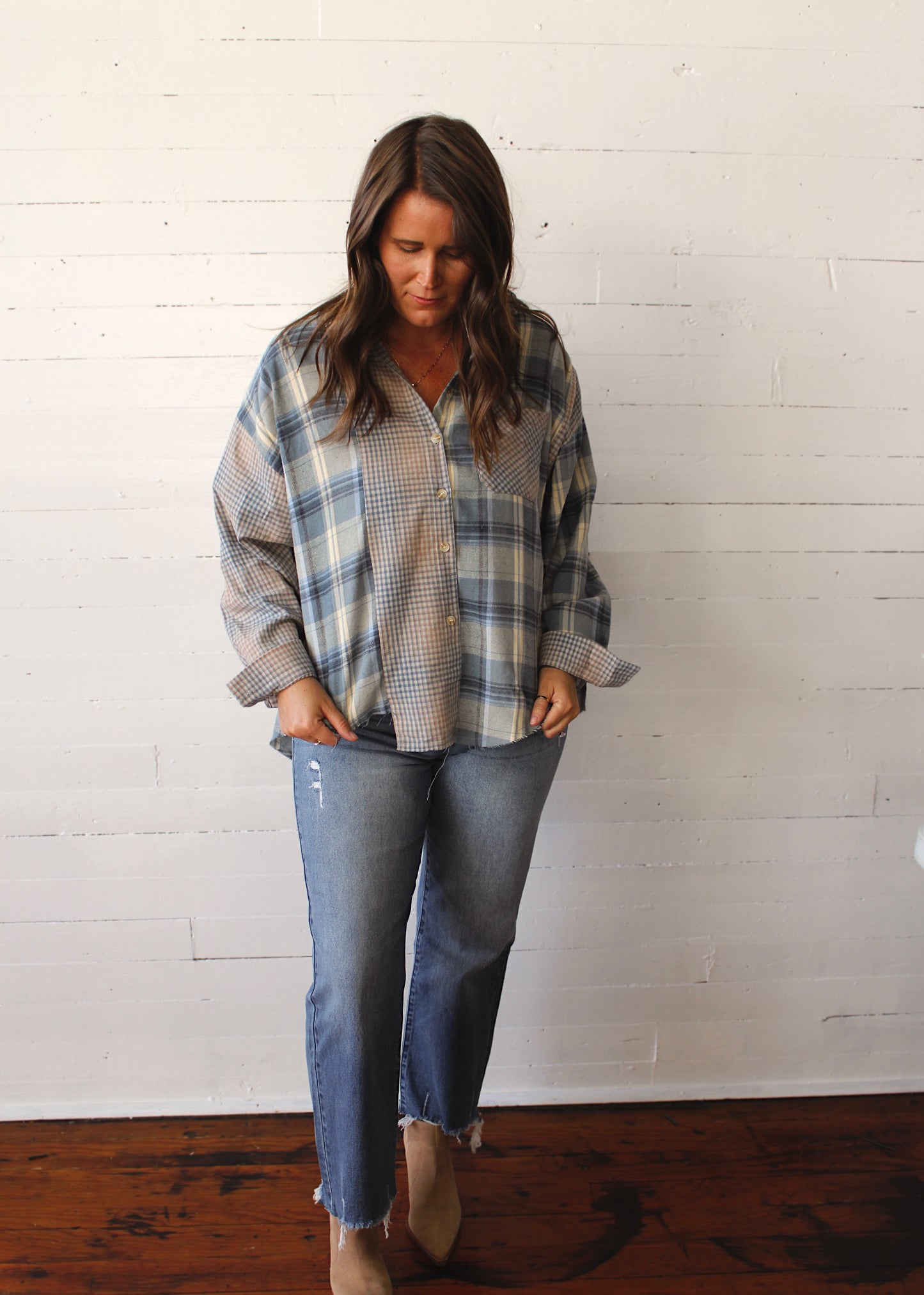 PERFECT PLAID - Blue Flannel Button Up