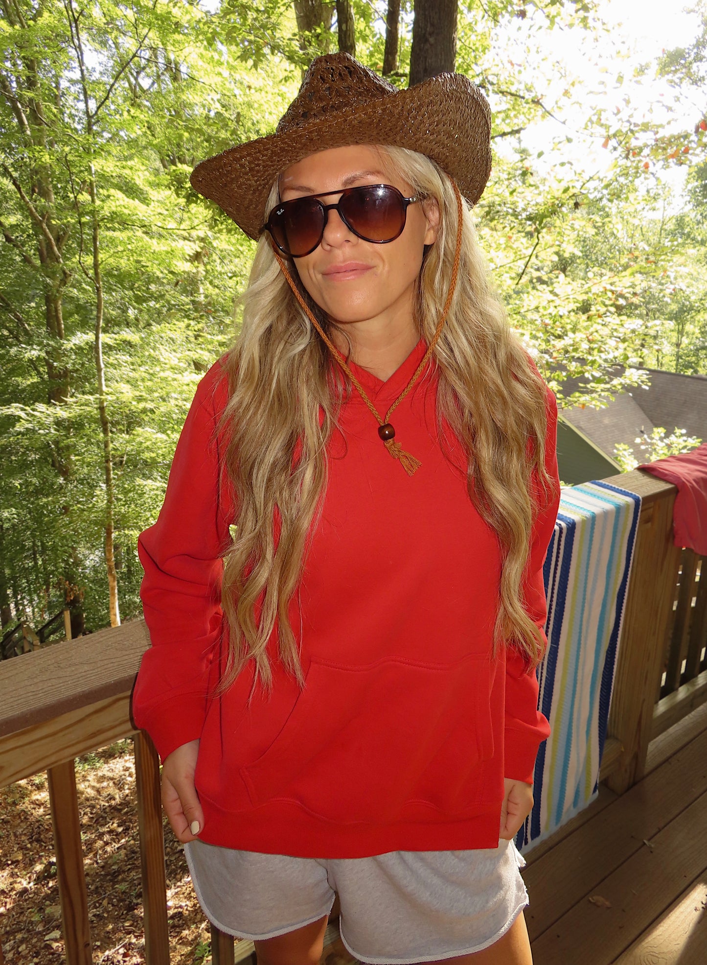 NO WAKE ZONE - Red Comfort Hoodie