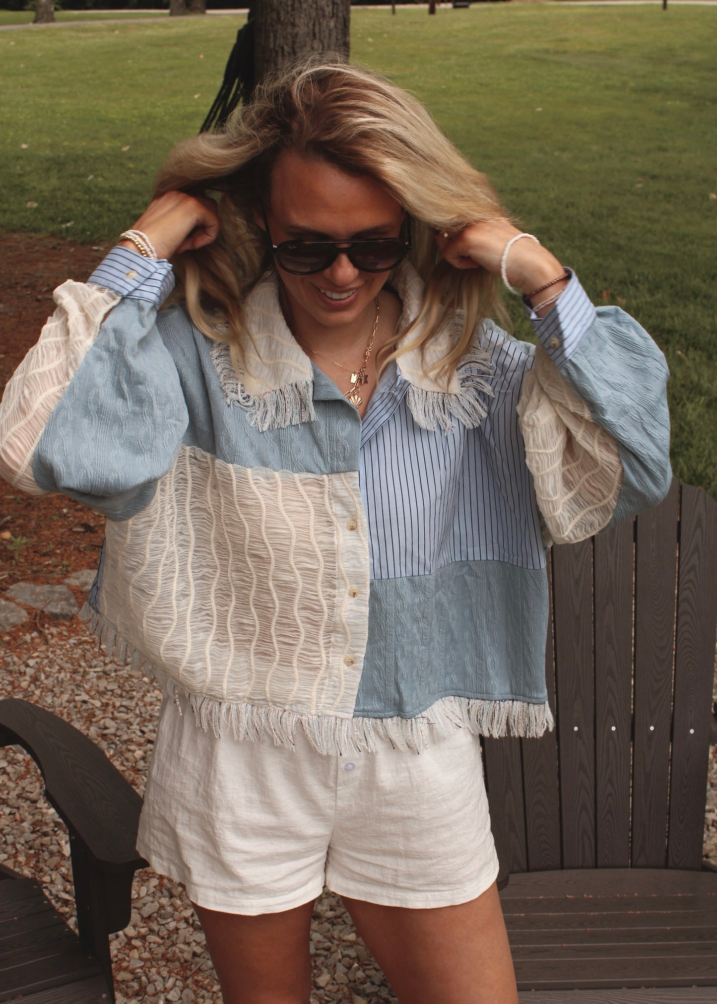 SANDOLLAR WAVES • Patchwork Button Down