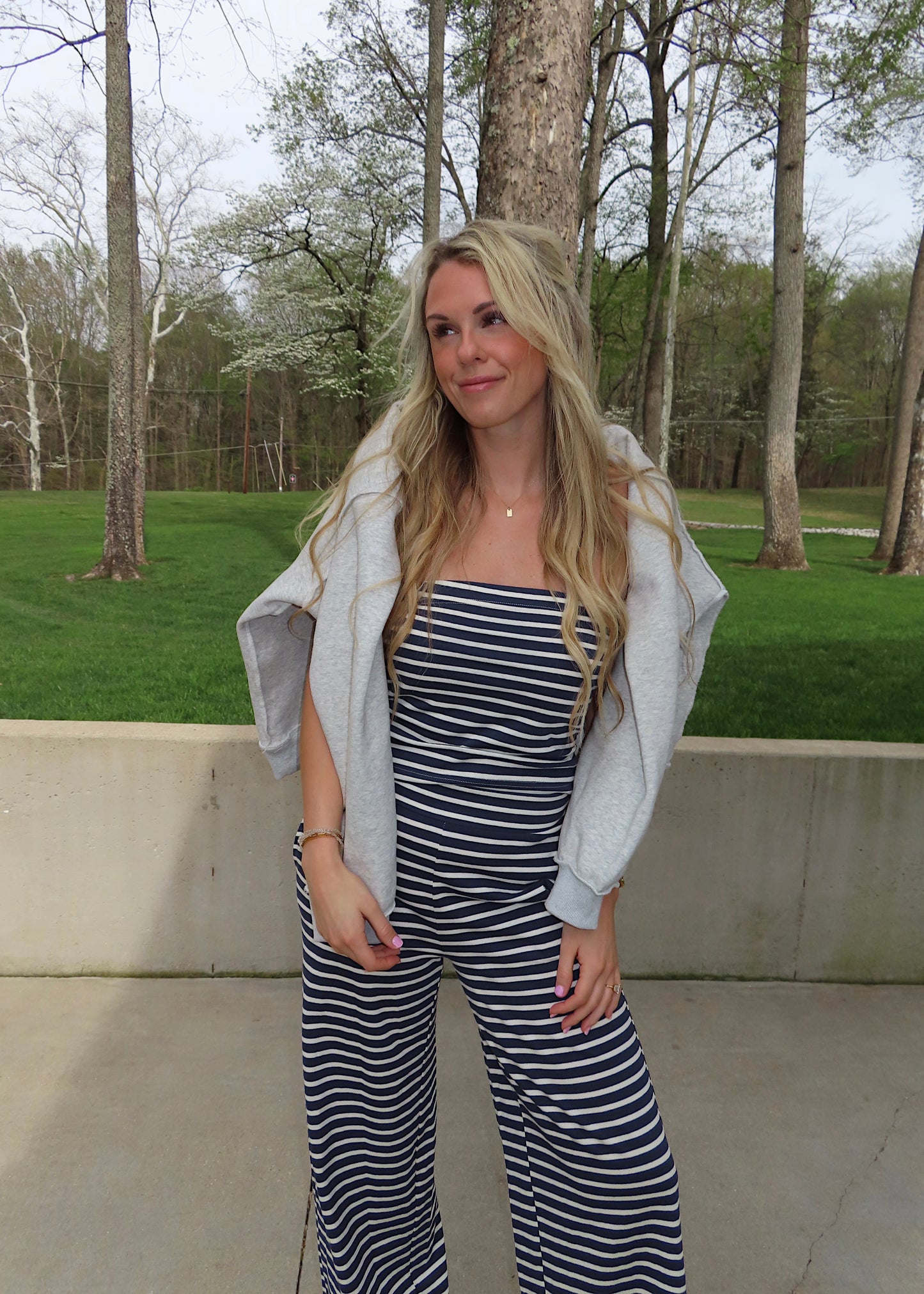 MIDNIGHT SAIL - Striped Matching Set