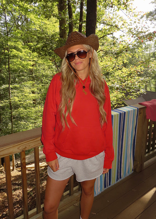 NO WAKE ZONE - Red Comfort Hoodie
