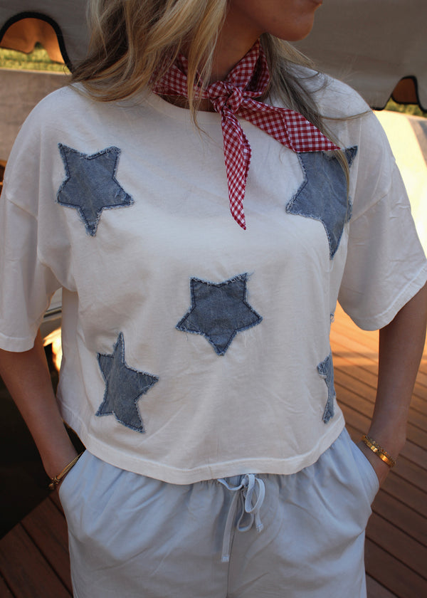 STARBOARD - White Star Patch Tee