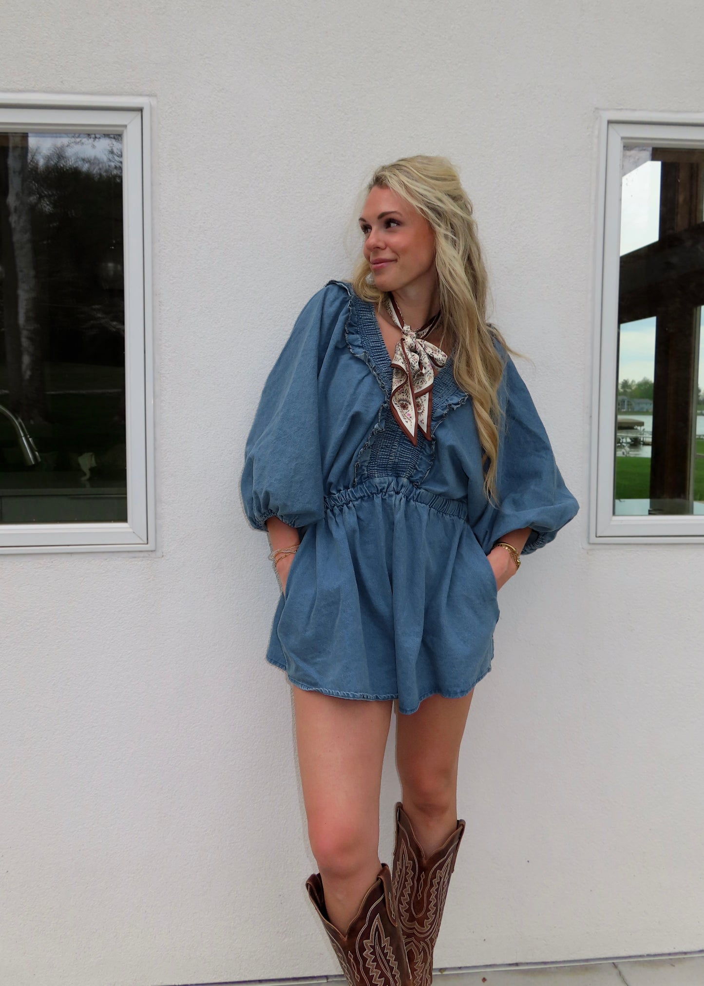 COASTAL COOL - Denim Romper