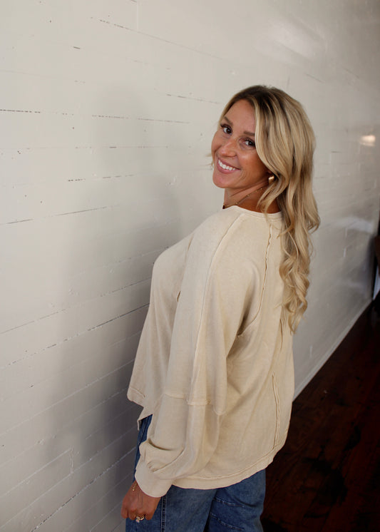 BROWN SUGAR - Mineral Wash Oversized