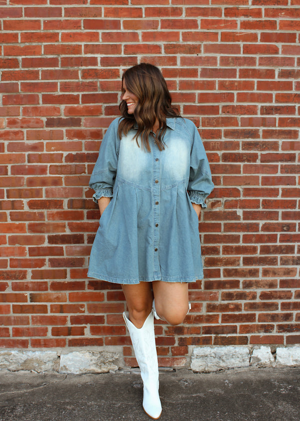 DENIM DREAMS - Button Down Denim Dress