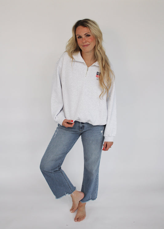 TEAM USA - Gray Quarter-Zip