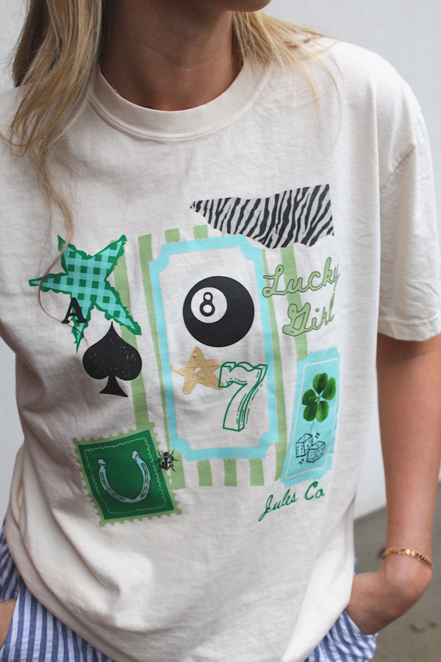 LUCKY GIRL - Comfort Colors Tee