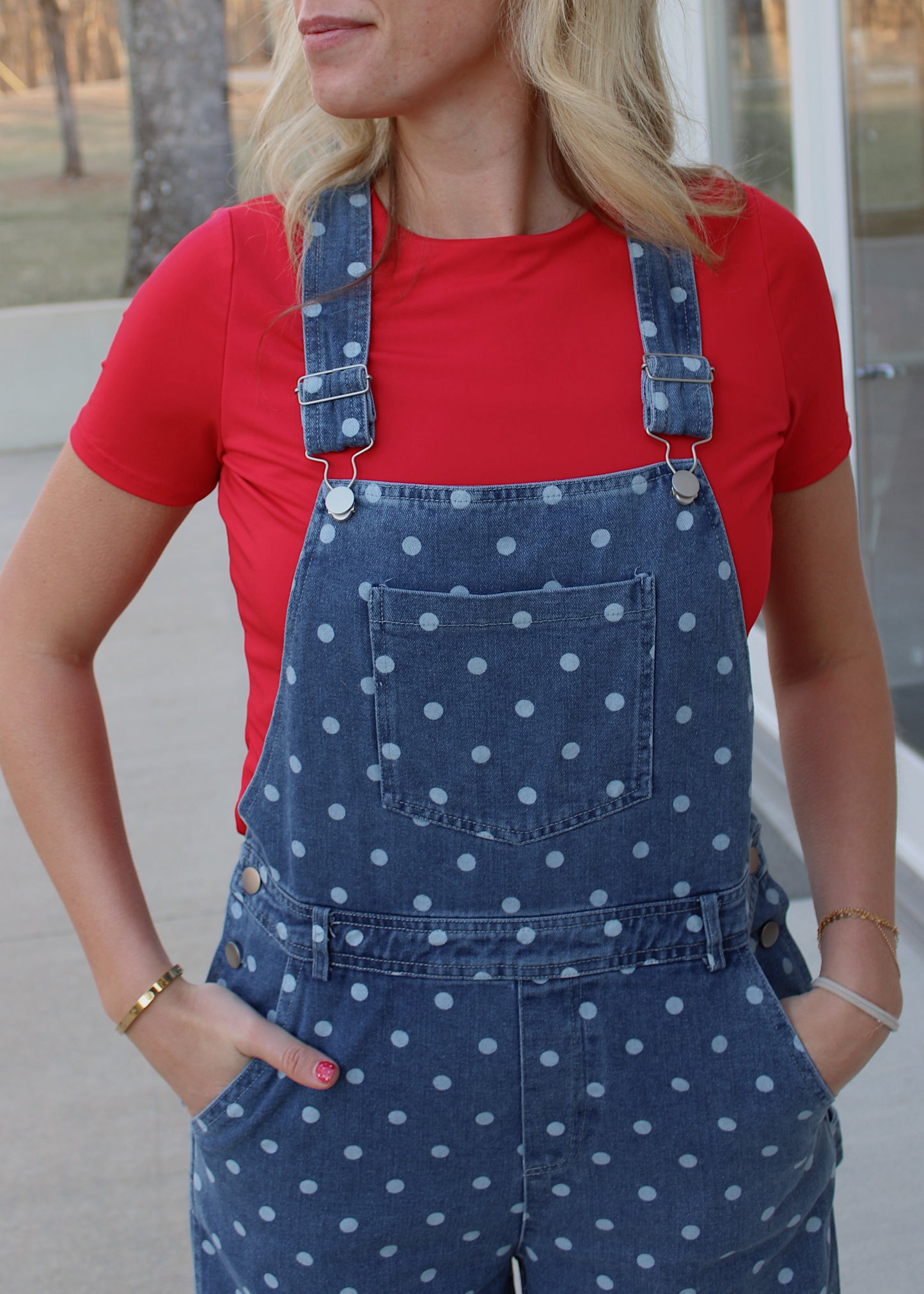 POLKA DOT - Denim Overalls